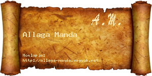 Allaga Manda névjegykártya